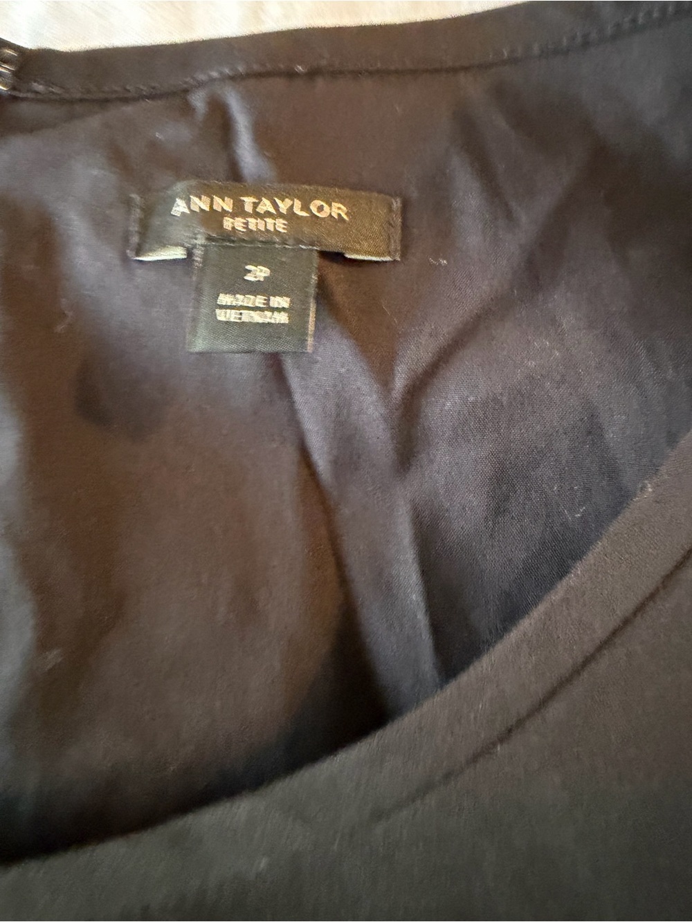Ann Taylor Black Fit-and-Flare Midi Dress with Scoop Neck - Picture 2 of 8